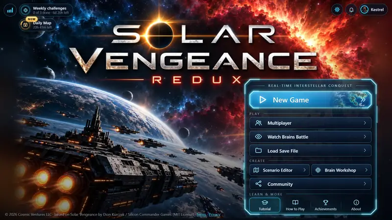 The title screen